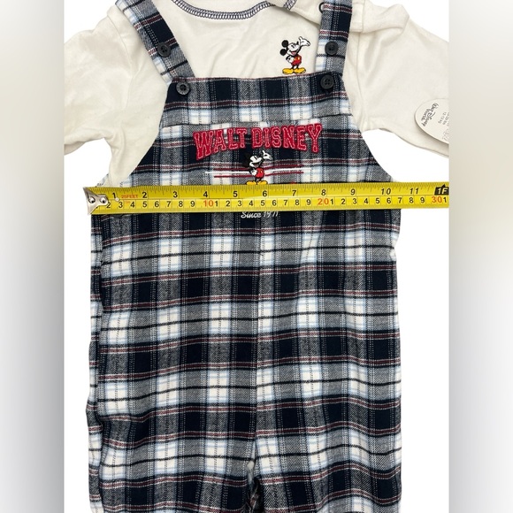 NWT Disneyland Resort parks 2 Piece Overall Shirt Flannel 24 Mos 2T Christmas - Picture 2 of 9